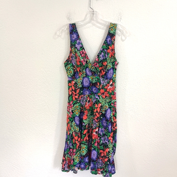 Beautiful Vintage Floral Sleeveless Dress - Picture 1 of 9